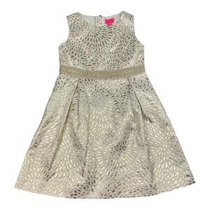 Girls Lilly Pulitzer Abrianna Gold Dress Size 12